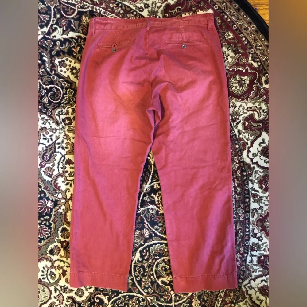 Old Navy Red Rust Straight Jeans Statement Piece 34/30